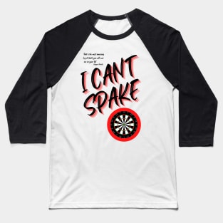 i can't spake wayne mardle commentary black letters Baseball T-Shirt